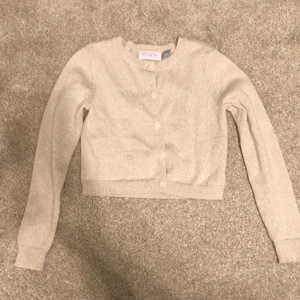 Cream and Lurex Cardigan